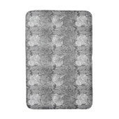 Jacobean Flower Damask, Grey/Grey en White Badmat (Voorkant Verticaal)