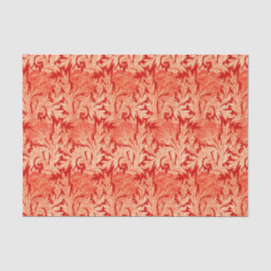 Jacobean Flower Damask, Mandarin and Light Oranje Tissuepapier