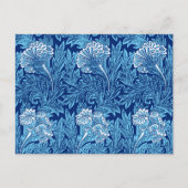Jacobean Flower Damask, Navy, Sky Blue en White Briefkaart (Voorkant)