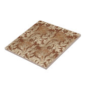 Jacobean Flower Damask, Taupe Tan en Cream Tegeltje (Zijkant)