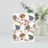 Jacobean geborduurd albemarle patroon briefkaart (Staand voorkant)