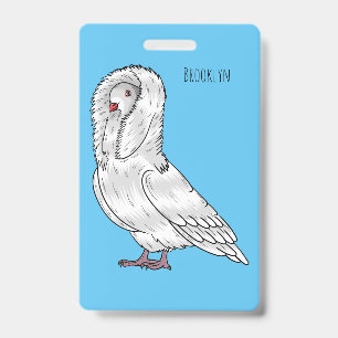 Jacobin duif vogel cartoon illustratie  badge