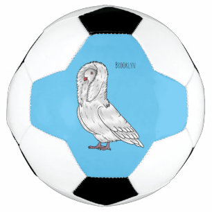 Jacobin duif vogel cartoon illustratie  voetbal