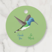 Jacobin Hummingbird, transparant. Bedankjes Labels (Achterkant)