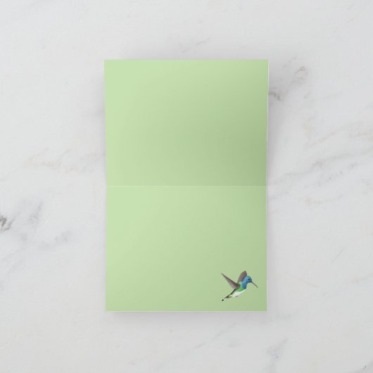 Jacobin Hummingbird, transparant. Bedankkaart (Binnen)