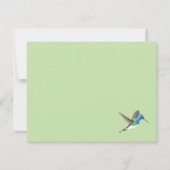 Jacobin Hummingbird, transparant. Bedankkaart (Achterkant)