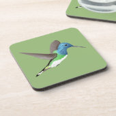 Jacobin Hummingbird, transparant. Bier Onderzetter (Linkerzijde)