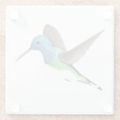 Jacobin Hummingbird, transparant. Glazen Onderzetter (Achterkant)