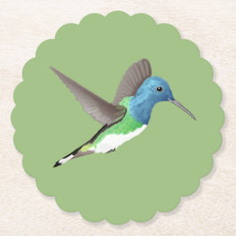 Jacobin Hummingbird, transparant. Kartonnen Onderzetters