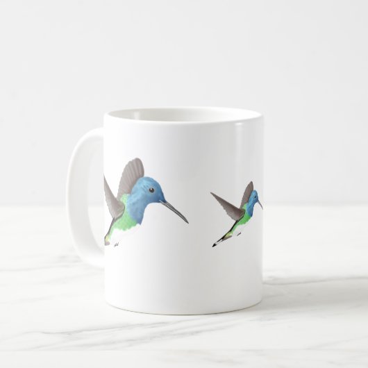Jacobin Hummingbird, transparant. Koffiemok (Voorkant links)