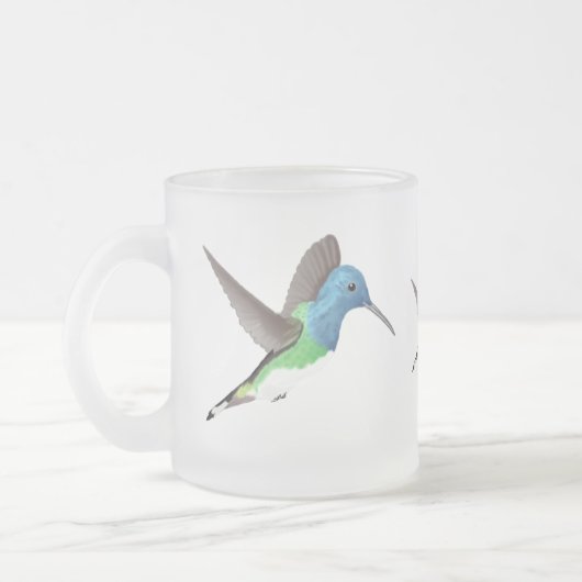 Jacobin Hummingbird, transparant. Matglas Koffiemok (Links)