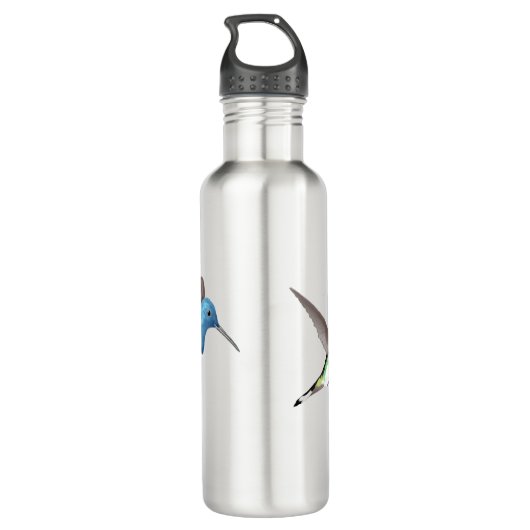 Jacobin Hummingbird, transparant. Waterfles (Achterkant)