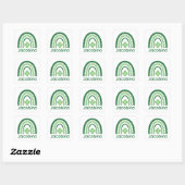 Jacobina Name Clover Boho Rainbow Vierkante Sticker (Vel)