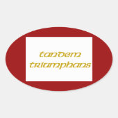 Jacobite 1745 vlag ovale sticker (Voorkant)