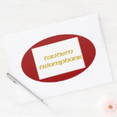 Jacobite 1745 vlag ovale sticker (Envelop)