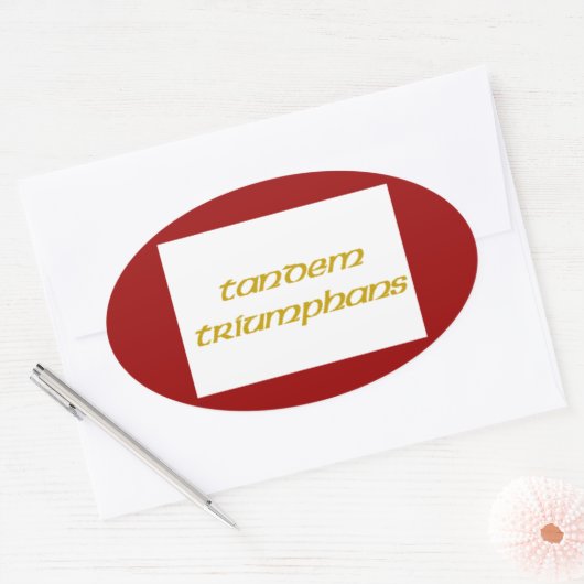 Jacobite 1745 vlag ovale sticker (Envelop)