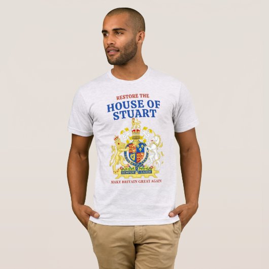 Jacobite Stuart Monarchist T-shirt (Voorkant volledig)