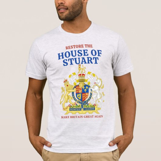 Jacobite Stuart Monarchist T-shirt (Voorkant)