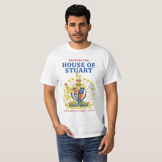 Jacobite Stuart Monarchist T-shirt (Voorkant volledig)