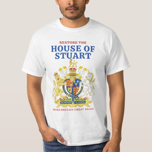 Jacobite Stuart Monarchist T-shirt (Voorkant)