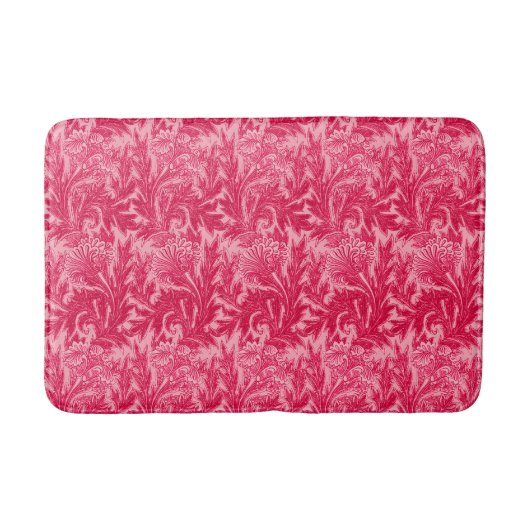Jacoboon Flower Damask, Fuchsia and Light Pink Badmat (Voorkant)