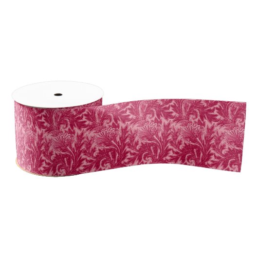 Jacoboon Flower Damask, Fuchsia and Light Pink Grosgrain Lint (Spoel)