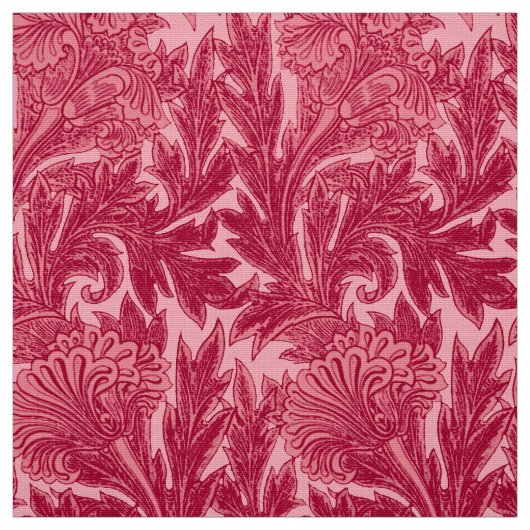 Jacoboon Flower Damask, Fuchsia and Light Pink Stof (Swatch)