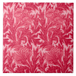 Jacoboon Flower Damask, Fuchsia and Light Pink Tegeltje