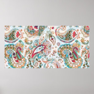 Jacoboon naadloos patroon. Achtergrond bloemen, et Poster