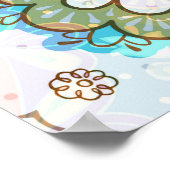 Jacoboon naadloos patroon. Achtergrond bloemen, et Poster (Hoek)