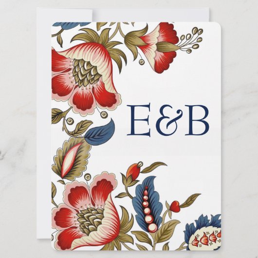 Jacoboon red and blue Invitation Kaart (Achterkant)