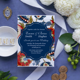 Jacoboon red and blue Invitation Kaart