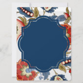 Jacoboonrood en blauw blanco uitnodiging (Voorkant)