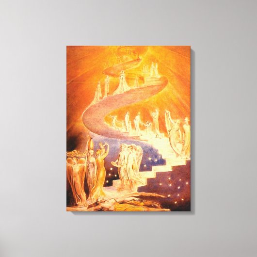 Jacob's droom door William Blake Canvas Afdruk (Voorkant)