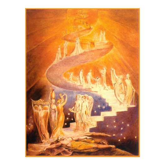 Jacob's droom door William Blake Foto Afdruk (Voorkant)