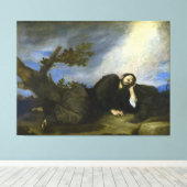 Jacob's droom van José de Ribera Canvas Afdruk (Insitu (Houten vloer))