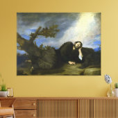 Jacob's droom van José de Ribera Canvas Afdruk (Insitu (Woonkamer))