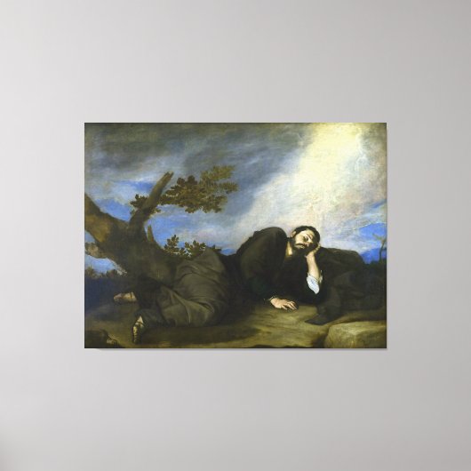 Jacob's droom van José de Ribera Canvas Afdruk (Voorkant)