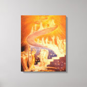 Jacob's droom van William Blake Canvas Afdruk (Voorkant)