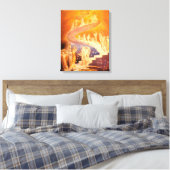 Jacob's droom van William Blake Canvas Afdruk (Insitu (Slaapkamer))