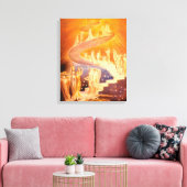 Jacob's droom van William Blake Canvas Afdruk (Insitu (Woonkamer))