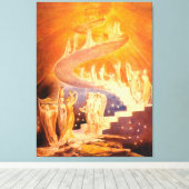 Jacob's droom van William Blake Canvas Afdruk (Insitu (Houten vloer))