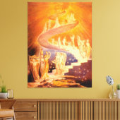 Jacob's droom van William Blake Canvas Afdruk (Insitu (Woonkamer))