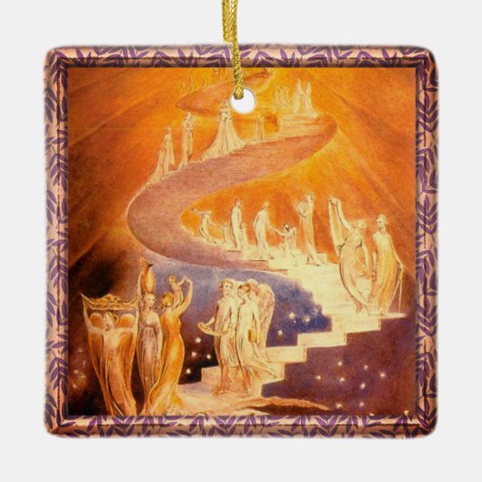 Jacob's droom van William Blake Ceramic Ornament (Voorkant)