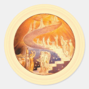 Jacob's droom van William Blake Classic Round Stic Ronde Sticker
