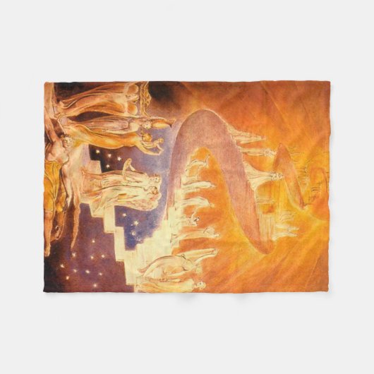 Jacob's droom van William Blake Fleece Deken (Voorkant (Horizontaal))