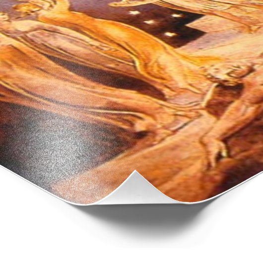 Jacob's droom van William Blake Foto Afdruk (Hoek)