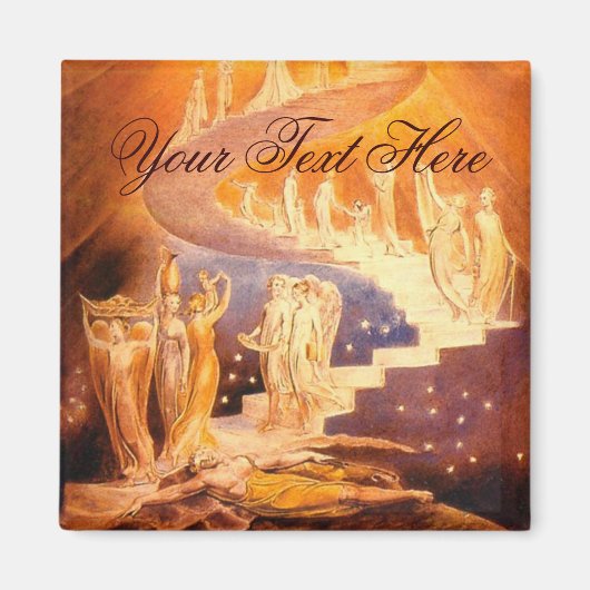 Jacob's droom van William Blake Magneet (Voorkant)
