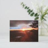 Jacobs Hill Storm Sunset Royalston MA Briefkaart (Staand voorkant)
