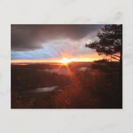 Jacobs Hill Storm Sunset Royalston MA Briefkaart (Voorkant)
